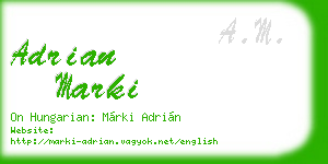 adrian marki business card