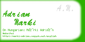 adrian marki business card